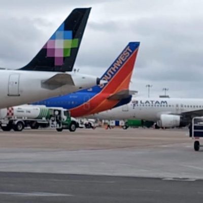 Por mal tiempo, Aeropuerto de Mérida recibe vuelos con destino a Cancún