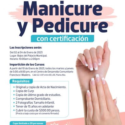 Ayuntamiento de Progreso invita a inscribirse a los cursos de Corte de cabello para dama, pedicure y manicure con certificación oficial de la CECATI