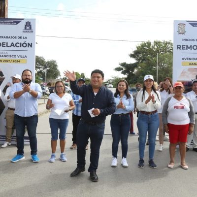 Edwin Bojórquez abandera el inicio de los trabajos de remodelación de la Avenida “Francisco Villa” en Kanasín