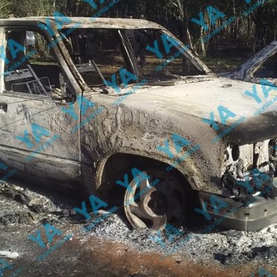 Autos incendiados y lesionados, saldo de enfrentamiento entre ejidatarios