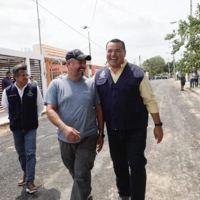 Renán Barrera rehabilita las vialidades para elevar la calidad de vida de las colonias